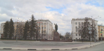 В Рязани на площади Ленина срубят голубые ели