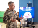 В рязанском центре «Зарница» прошла встреча воспитанников с участником СВО Константином Пановым