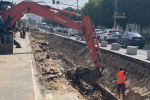 Теплотрасса на Первомайском проспекте Рязани в аварийном состоянии
