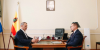 Аркадий Фомин встретился с участником региональной кадровой программы «ГЕРОИ62» Романом Денисовым - Областная Дума