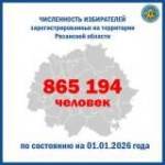 Установлена численность избирателей и участников референдума в Рязанской области по состоянию на 1 января 2026 года