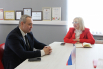 Президент ТПП Рязанской области Людмила Козлова встретилась с исполнительным директором Совета муниципальных образований Рязанской области Александром Посельским