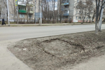 В Рязани после благоустройства произошёл провал грунта